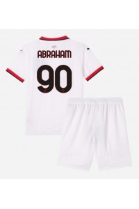 AC Milan Tammy Abraham #90 Jalkapallovaatteet Lasten Vieraspeliasu 2024-25 Lyhythihainen (+ Lyhyet housut)